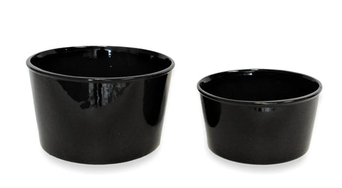 Black Ceramic Planters