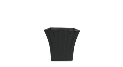 Black 7x7 Fluted Pot