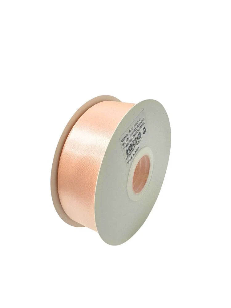 Cinta de raso de poliéster de 3,8 cm (45,7 m) - Melocotón pétalo