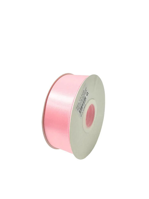 1.5 Inch Polyester Single Satin Ribbon (50 Yards) - Rose Pink