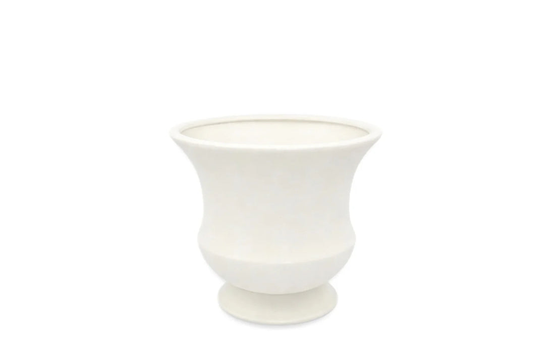 6" White Ceramic Urn