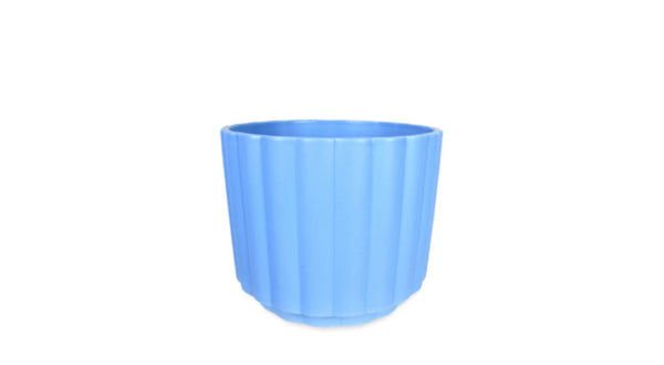 Flutted Ceramic Pot 7x7x5
