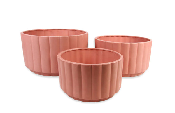 terracotta ceramic set of 3