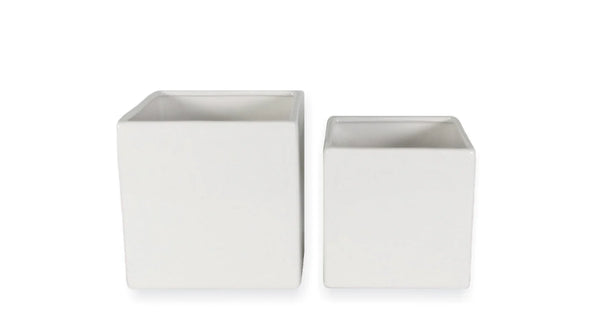 White Ceramic Cube 6x6 - 5x5