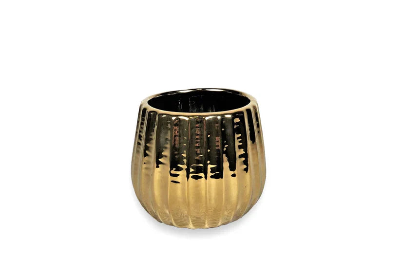 4" Gold Ceramic Pot