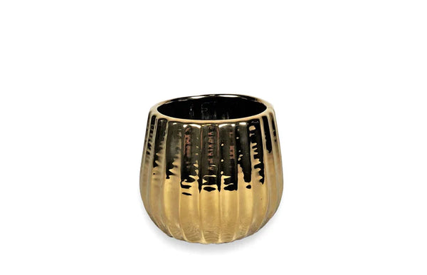 4" Gold Ceramic Pot