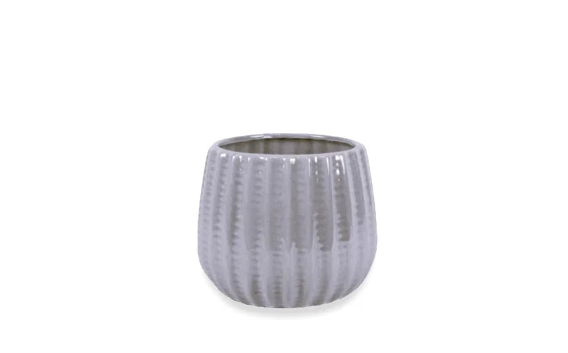 4" Pearl Gray Ceramic Pot