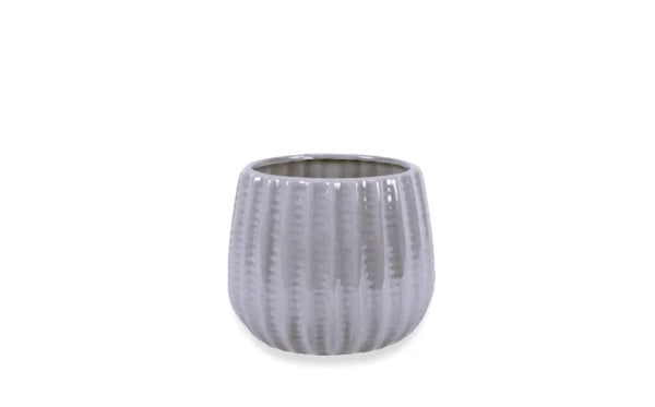 4" Pearl Gray Ceramic Pot