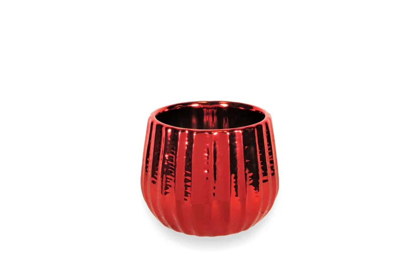 4" Red Ceramic Pot