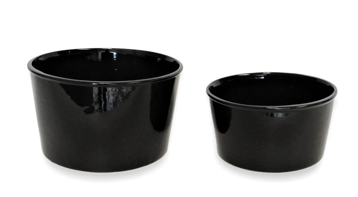 Black Ceramic Planters