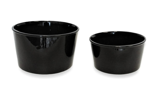 Black Ceramic Planters