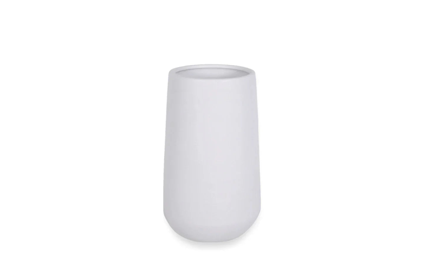 White 4 X 8 Ceramic Vase