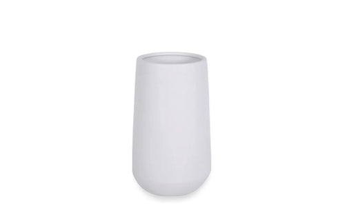 White 4 X 8 Ceramic Vase