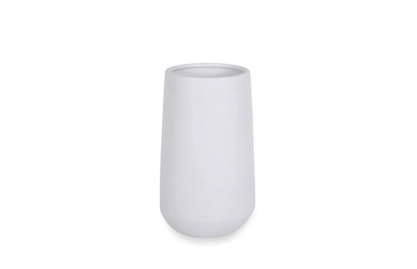 White 4 X 8 Ceramic Vase
