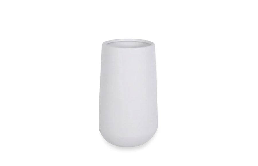 White 4 X 8 Ceramic Vase