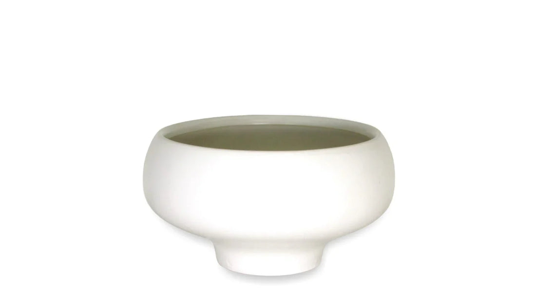 Cuenco de Cerámica Blanco Mate de 6"
