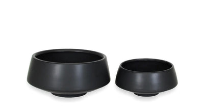 Matte Black Ceramic Set of 2