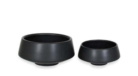 Matte Black Ceramic Set of 2