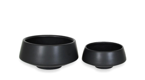 Matte Black Ceramic Set of 2