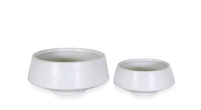 Matte White Ceramic Set Of 2