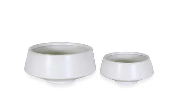 Matte White Ceramic Set Of 2