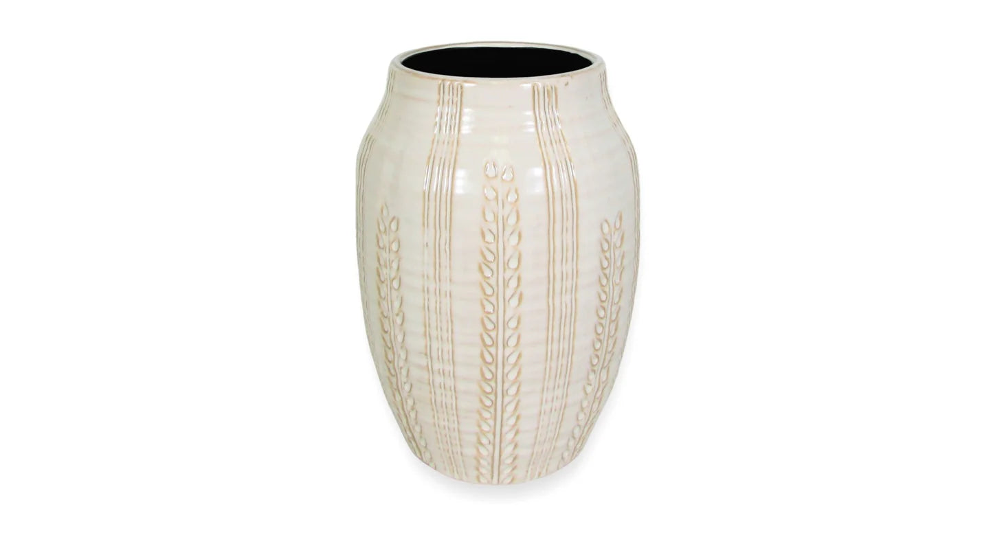 Drop In Vase With Leaf Design 4x8