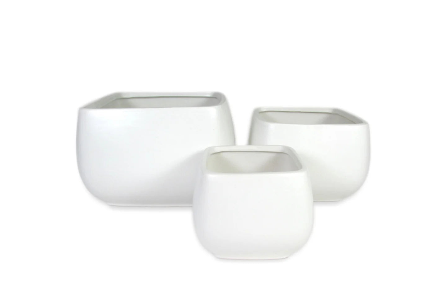 Large White Ceramic Set Of 3