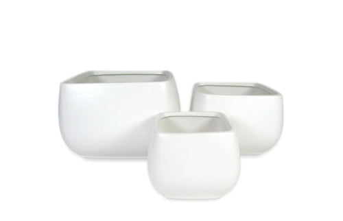 Large White Ceramic Set Of 3