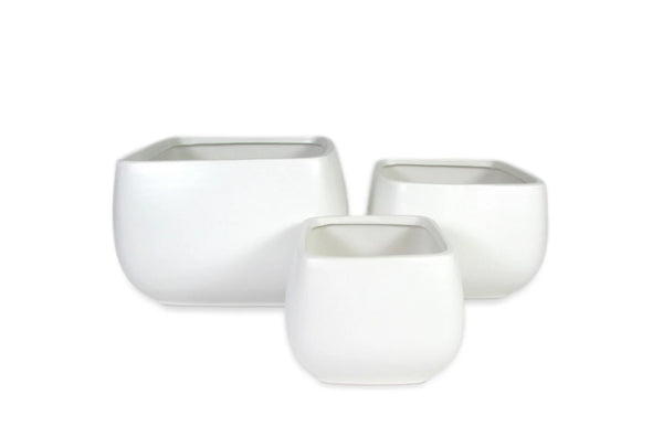 Large White Ceramic Set Of 3