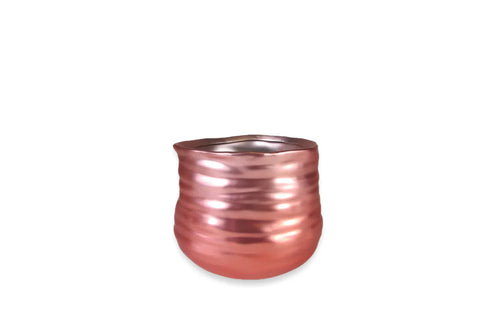 Florero de cerámica de oro rosa