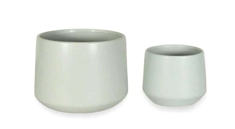 Matte Gray Ceramic Set Of 2
