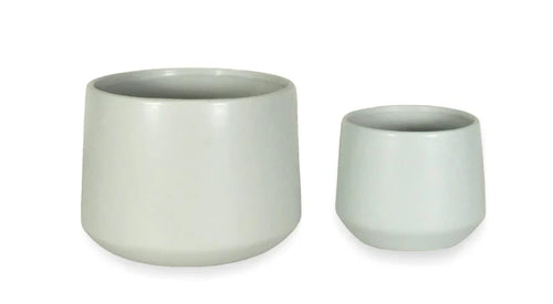 Matte Gray Ceramic Set Of 2