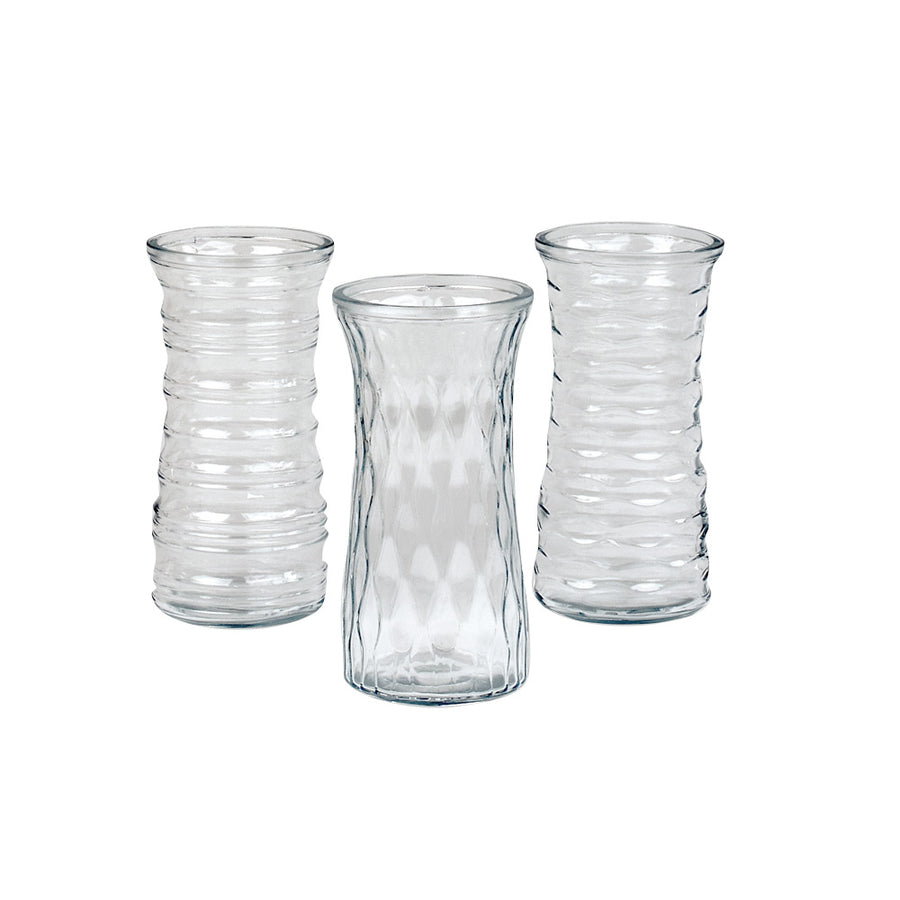 GLASS 8.75" VASE ASSORTMENT