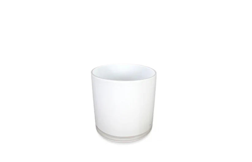 White Round Glass 4x4