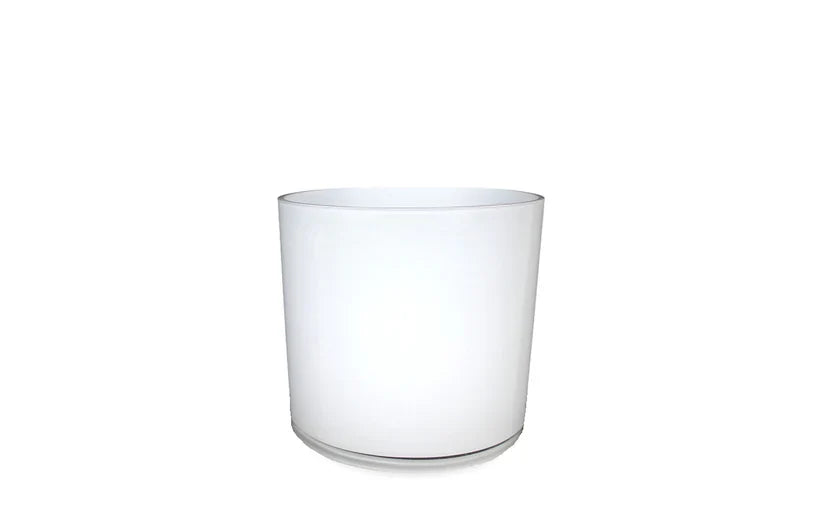 White Round Glass 6x6