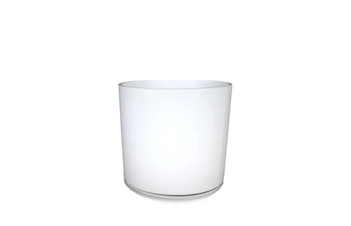 White Round Glass 6x6