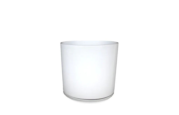 White Round Glass 6x6