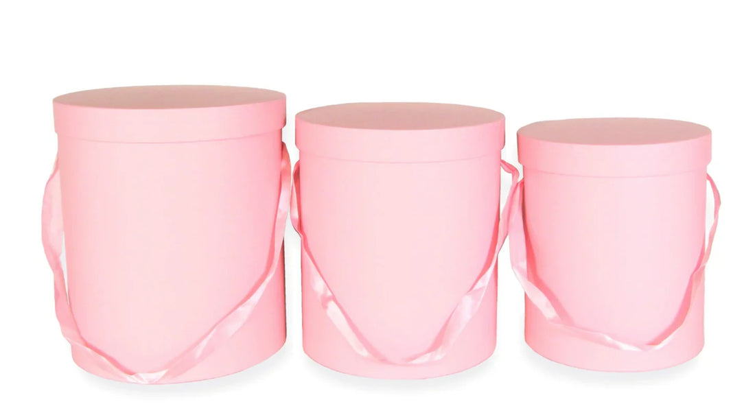 Sombrerera redonda rosa