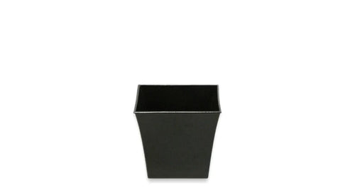 Maceta cuadrada negra 6x6x6