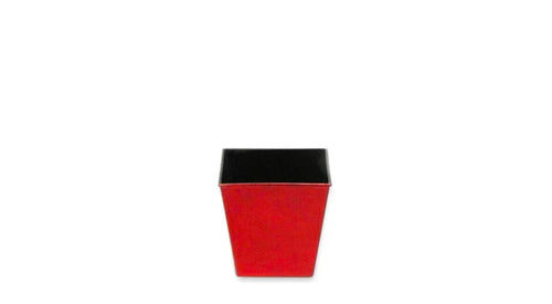 Maceta cuadrada esmaltada roja 5x5x5