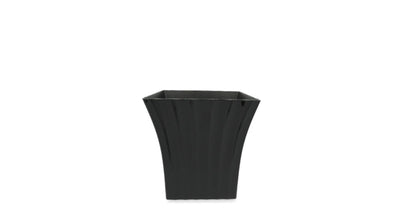 Black 7x7 Fluted Pot