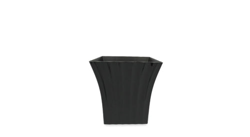 Black 7x7 Fluted Pot