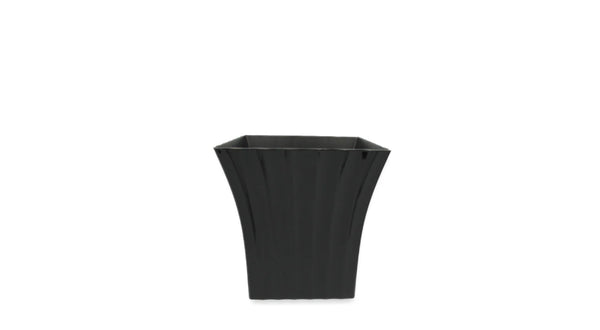 Black 7x7 Fluted Pot