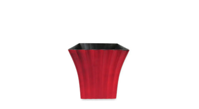Glazed Red Flutted 7x7 Pot