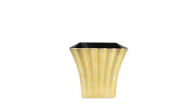 Gold 7x7 Flutted Pot