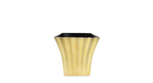 Gold 7x7 Flutted Pot