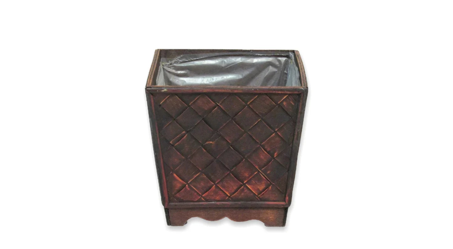 Stained Woven Wood 8"