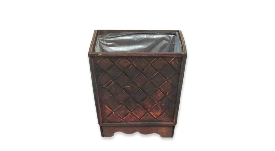Stained Woven Wood 8"