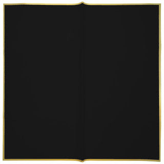 Gold Edge Black Floral Wrapping Paper - 20 Sheets