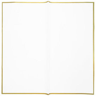 Gold Edge White Floral Wrapping Paper - 20 Sheets